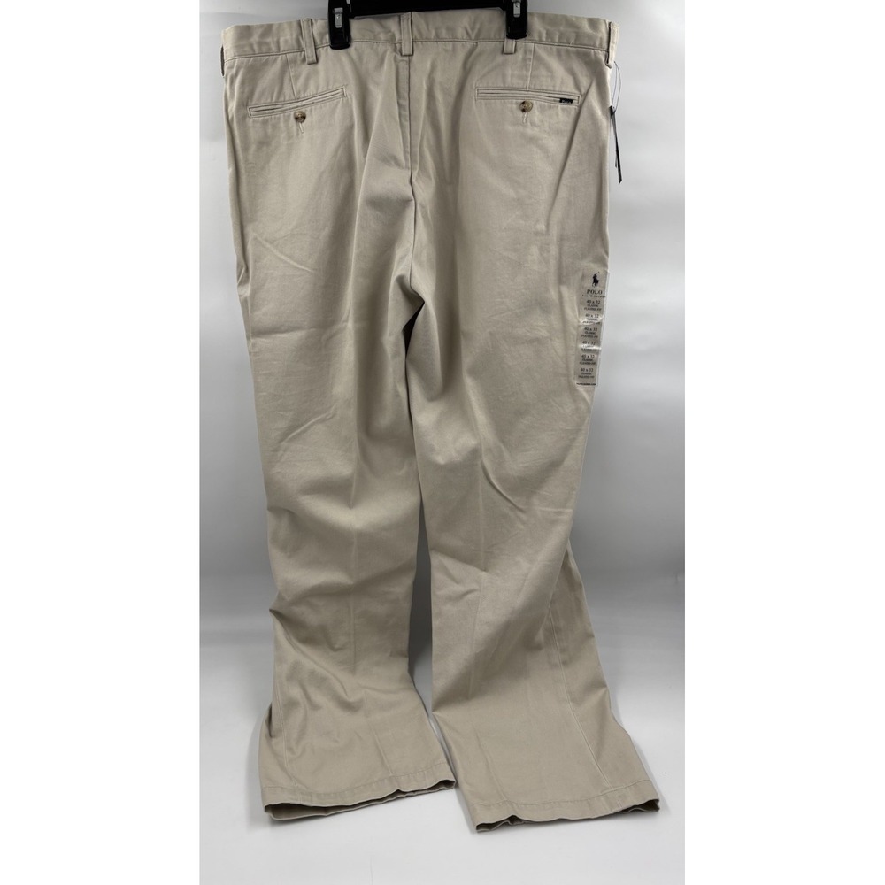 NWT Polo Ralph Lauren Men's 40 x 32 Classic Pleated Fit Tan Cotton Pants - Picture 5 of 5